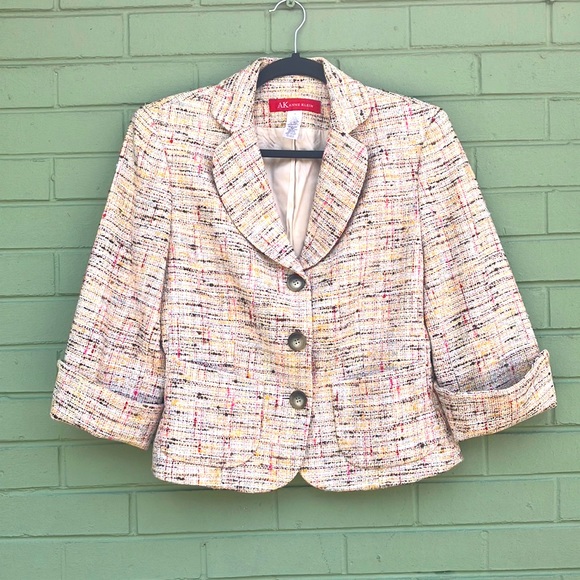 Anne Klein Jackets & Blazers - Vintage Anne Klien tweed multi-colored blazer